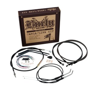 Black Cable Kits For Softails with Apehangers