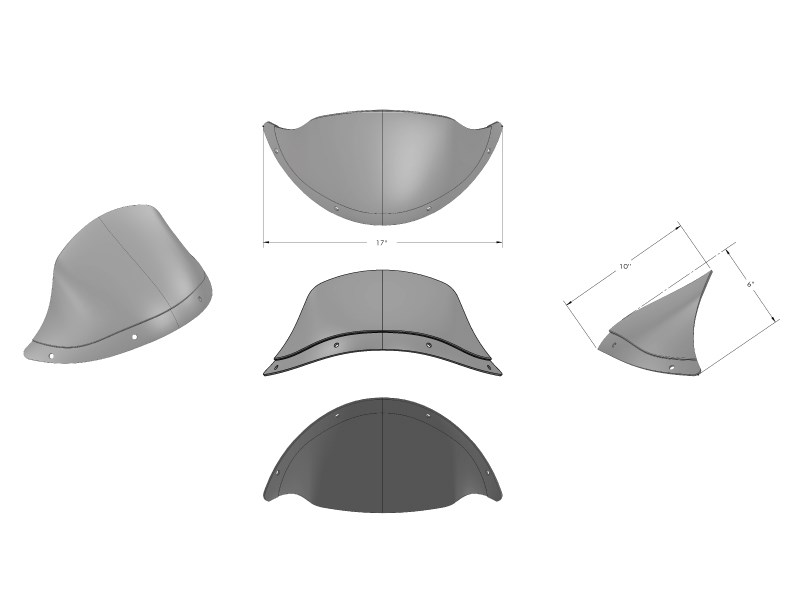 Burly Brand 04-06 Xl 8 Incafe Sport Fairing B10-1000 New